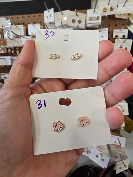 18k plated Melo & Cina screw on studs #30 #31