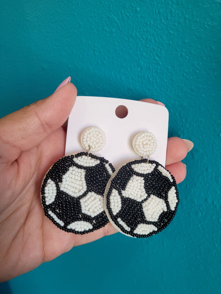 Soccer seed bead drops #242