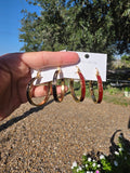 18k plated medium Miu branded hoops #41 #42