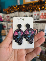 Skeleton glitter acrylic drops #300