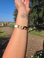 Miu 18k plated white bangel