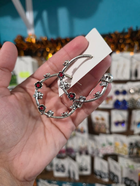 Skeleton flower hoops #248