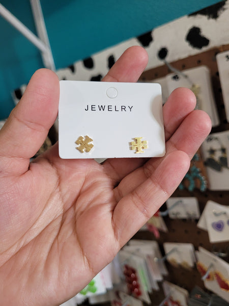 18k plated TB small gold studs