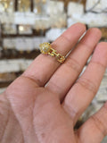 18k plated cart leopard one size ring