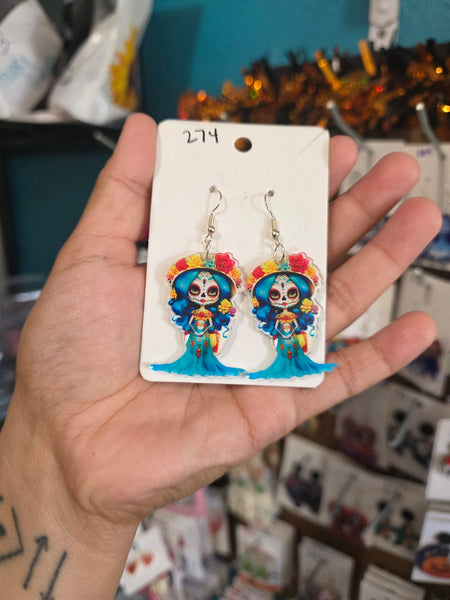 Catrina blue hat dangels #274