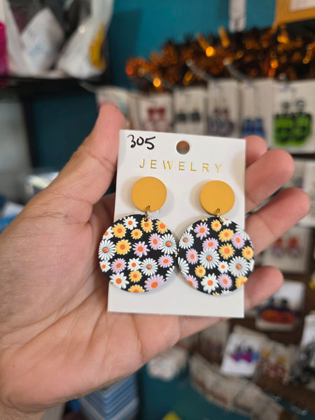 Daisy fall polyclay drops #305