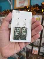Fred Elm st sign wood dangels #283
