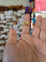 18k plated cart leopard one size ring