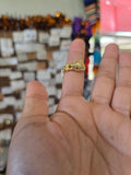 18k plated cart leopard one size ring
