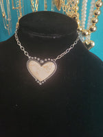 Western large heart necklace