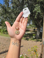 Sunflower 14k plated adjustable necklace 3 gold tone # 512