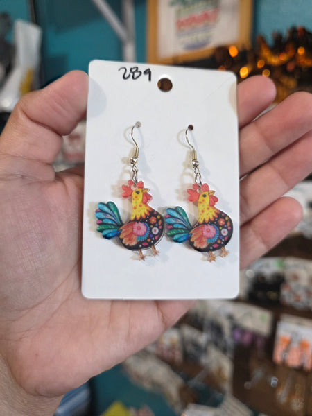 Rooster acrylic dangels #289