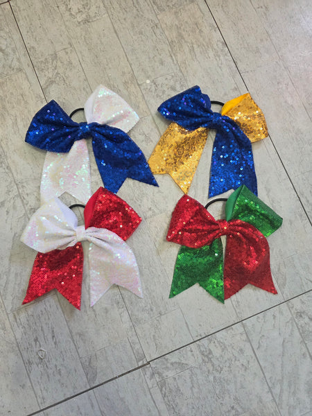 Sequin liga cheer bows
