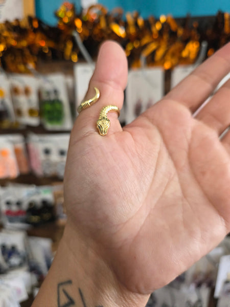 14k gold plated snake ring ONE SIZE