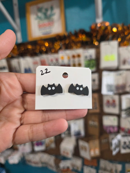 Bat polyclay studs #22