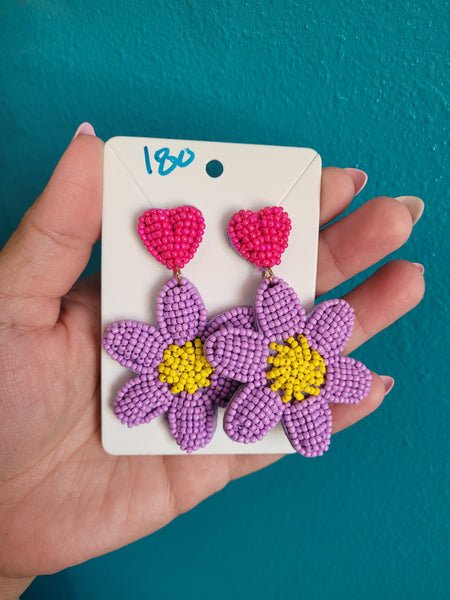 Flower seed bead drops #180