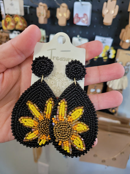 Beaded sunflowers